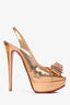 Christian Louboutin Rosegold Ayers Snake "Lady Chou" 150 Slingback Stiletto Size 37