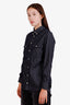 Givenchy Blue Cotton Logo Button-Up Shirt Size 40