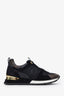 Louis Vuitton Black Suede Monogram Canvas Run Away Sneakers Size 39