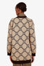 Gucci Tan/Brown Monogram Reversible Button Up Cardigan Size M