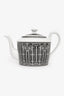 Hermès Black/White Porcelain 'H Deco' Teapot