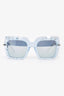 Dolce & Gabbana Blue Translucent Oversized Square Sunglasses
