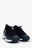 Pre-loved Chanel™ Black Calfskin Neoprene Interlocking CC Logo Sneakers Size 38.5