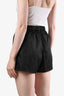 Prada 2020 Black Re-Nylon Triangle Logo Shorts Size 38