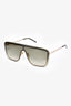 Saint Laurent Brown/Gold Tone Shield Sunglasses