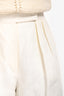 Max Mara White Linen High Waisted Shorts Size 2