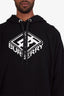 Burberry Black Cotton Graphic Print Hoodie Size XL Mens