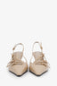 Miu Miu Beige Patent Leather Slingbacks Size 36