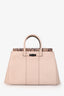 Gucci Beige Leather Python Trimmed 'Lady Bamboo' Top Handle Bag