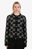 Gucci Black/White Cotton Blend GG Buttoned Cardigan Size XXXL