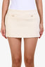 Gucci 2024 Cream Boucle GG Button Mini Skirt Size 38