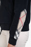 Burberry Black Cotton Sparkle Nova Check Trim Zip-Up Hoodie Size XL Kids