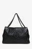 Pre-loved Chanel™ 2009 2010 Black Leather 'On the Bund Accordian' Tote
