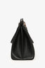 Gucci Black Grainy Calfskin Small Zumi Top Handle Bag with Strap