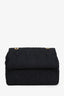 Fendi Black Canvas Colourful Pasta-Embellished Flap Bag