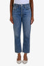 Agolde Blue Denim High Rise Unfinished Hem 'Riley' Jean Size 26