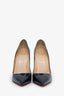 Christian Louboutin Navy Patent Leather Pointed Toe Heels Size 39.5