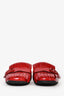 Gucci Red Patent Slip On Mules Size 38.5