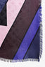 Louis Vuitton Brown/Blue Silk Monogram Scarf