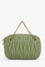 Miu Miu Green Matelassé Nappa Leather Mini Chain Bag