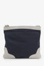 Prada Navy/White Canvas Canapa Logo Crossbody Bag