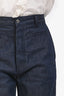 Loewe Blue Denim Dark Wash Fisherman Turn-up Cuffed Jeans Size 40