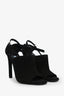 Prada Black Suede Peep-Toe Heels Size 36