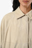 Brunello Cucinelli Cream Suede 3/4 Sleeve Trench Size 40