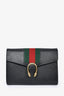 Gucci Black Leather Web Dionysus Wallet On Chain