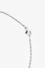 Hermès White Palladium-Plated Mini 'Pop H' Necklace