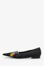 Christian Dior Black Striped Charm Ballet Flats Size 35