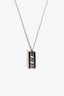 Tiffany & Co. 18k White Gold Diamond Atlas Bar Pendant Necklace