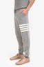 Thom Browne Grey Stripes Joggers Size 2 Mens
