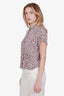 Samsoe Samsoe Brown/Pink Floral Button Down Top Size S