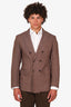 Brunello Cucinelli Purple Linen Single Breasted Blazer Size 48 Mens