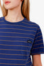 Miu Miu Blue/Yellow Striped Cotton T-Shirt Size XL