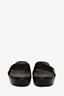 Prada Black Nylon Patent Strap Platform Slides Size 40