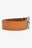 Gucci Brown Leather GG Plaque Belt Size 95/36