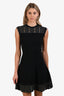 Ted Baker Black/Gold Fit and Flare Mini Dress Size 1