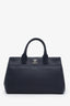 Pre-loved Chanel™ 2015 Navy Caviar Leather 'Neo' Tote Bag with Strap