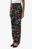 Louis Vuitton Black Multicolour Galaxy Print 'Ace' Jeans Size 34