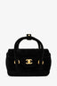 Pre-loved Chanel™ 2021+ Black Velvet Micro Bowling Bag