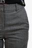 Loewe Grey Wool High-Waisted Trousers Size 34
