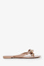 Valentino Blush Rubber Rockstud Bow Sandals Size 39