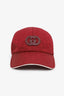 Gucci Red Cotton Monogram Baseball Cap Size S