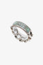 Gucci Silver-Tone Enamel Chain Ring