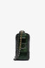 Pre-loved Chanel™ 2019 Limited Edition Metallic Green Aged Leather Chevron Small Gabrielle Crossbody