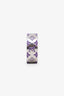 Louis Vuitton Silver Tone Purple LV Mosaic Ring