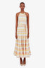 Zimmermann Yellow/Orange Cotton Striped Halter Neck Dress Size 0