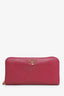 Prada Red Saffiano Leather Long Wallet